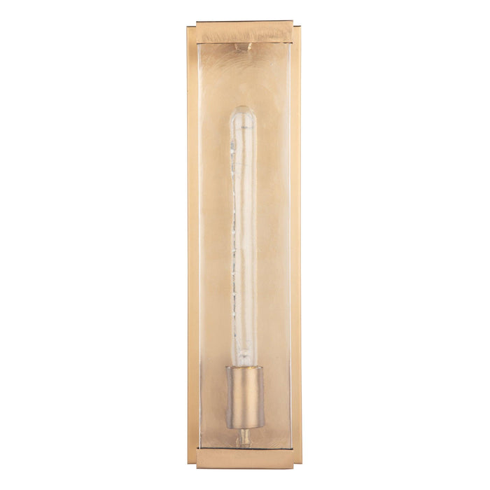 Aplique de pared regulable de 1 luz Adelman de metal dorado y vidrio