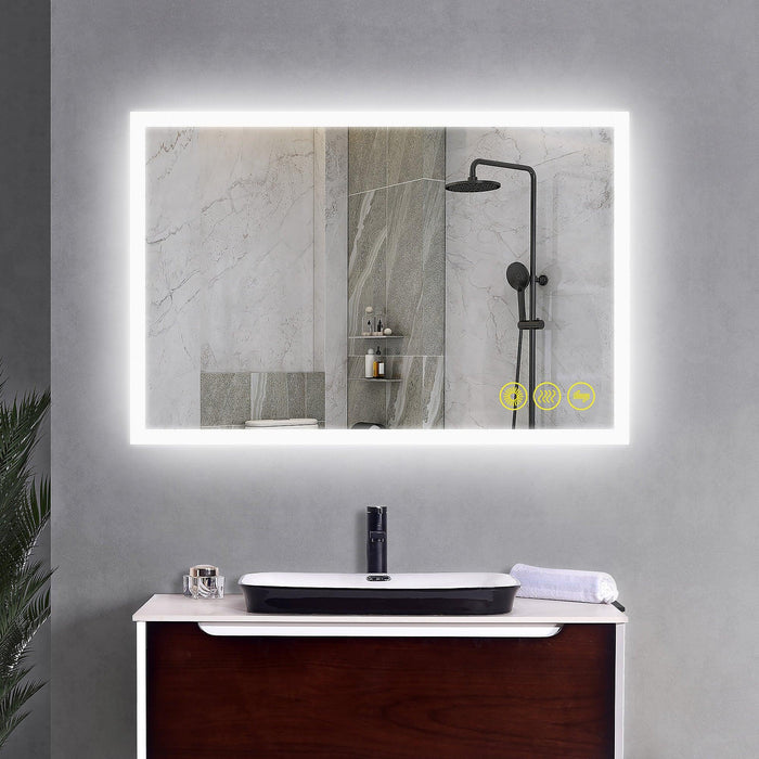 SmartGlow Dimmable LED Frameless Anti-Fog Bathroom Vanity Mirror