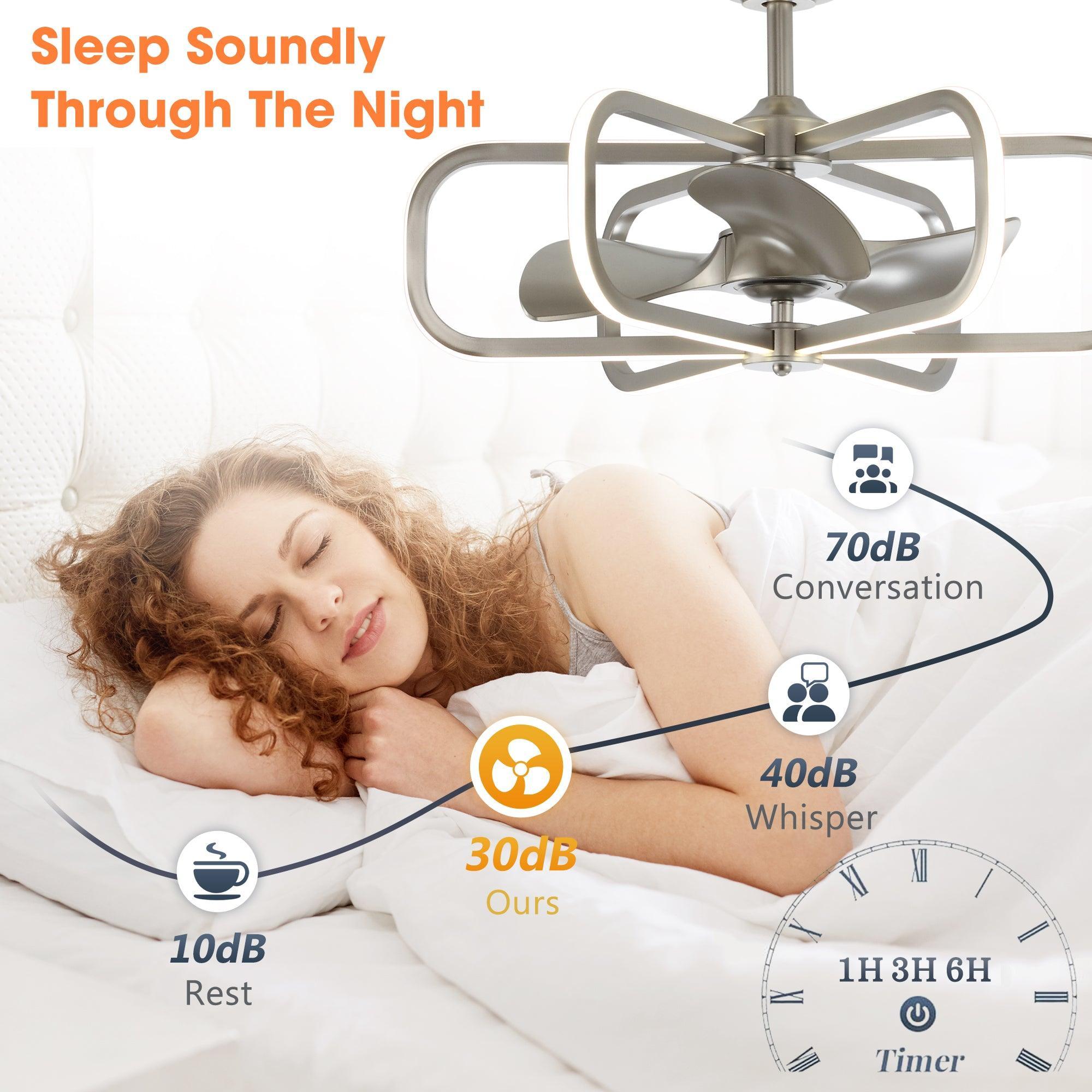 Ventilador de techo reversible Theron de 29,5" con motor de CC moderno con iluminación LED y control remoto