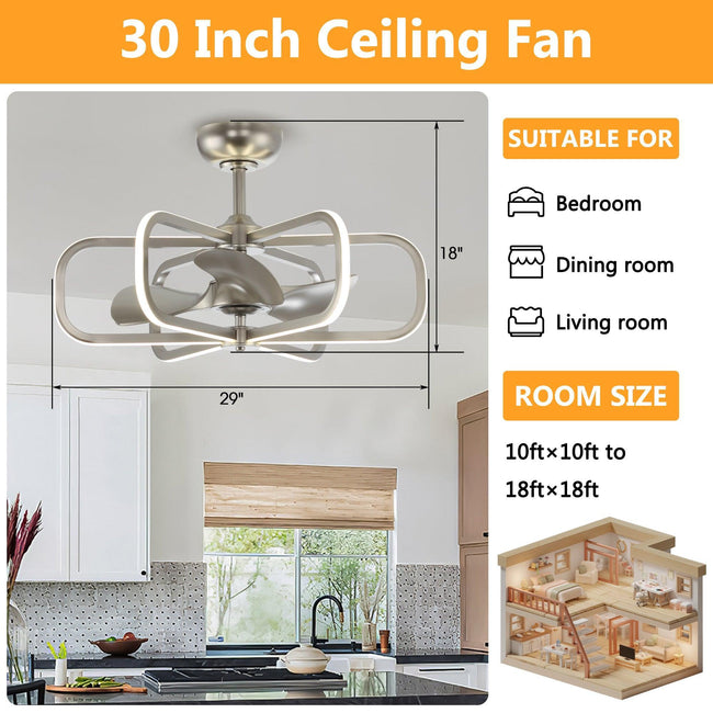 Ventilador de techo reversible Theron de 29,5