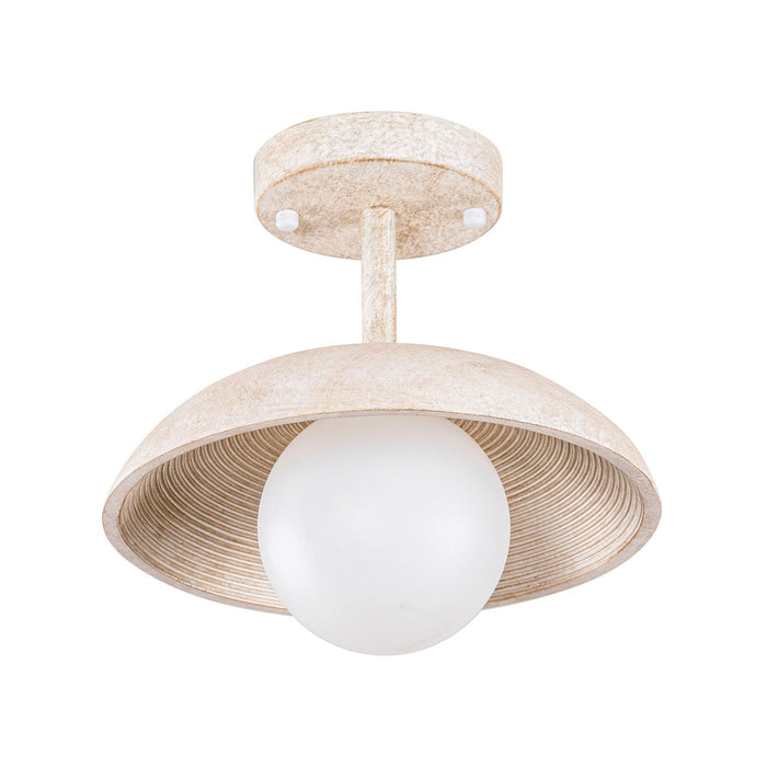 1-Light Iron Farmhouse Flush Mount Ceiling Light