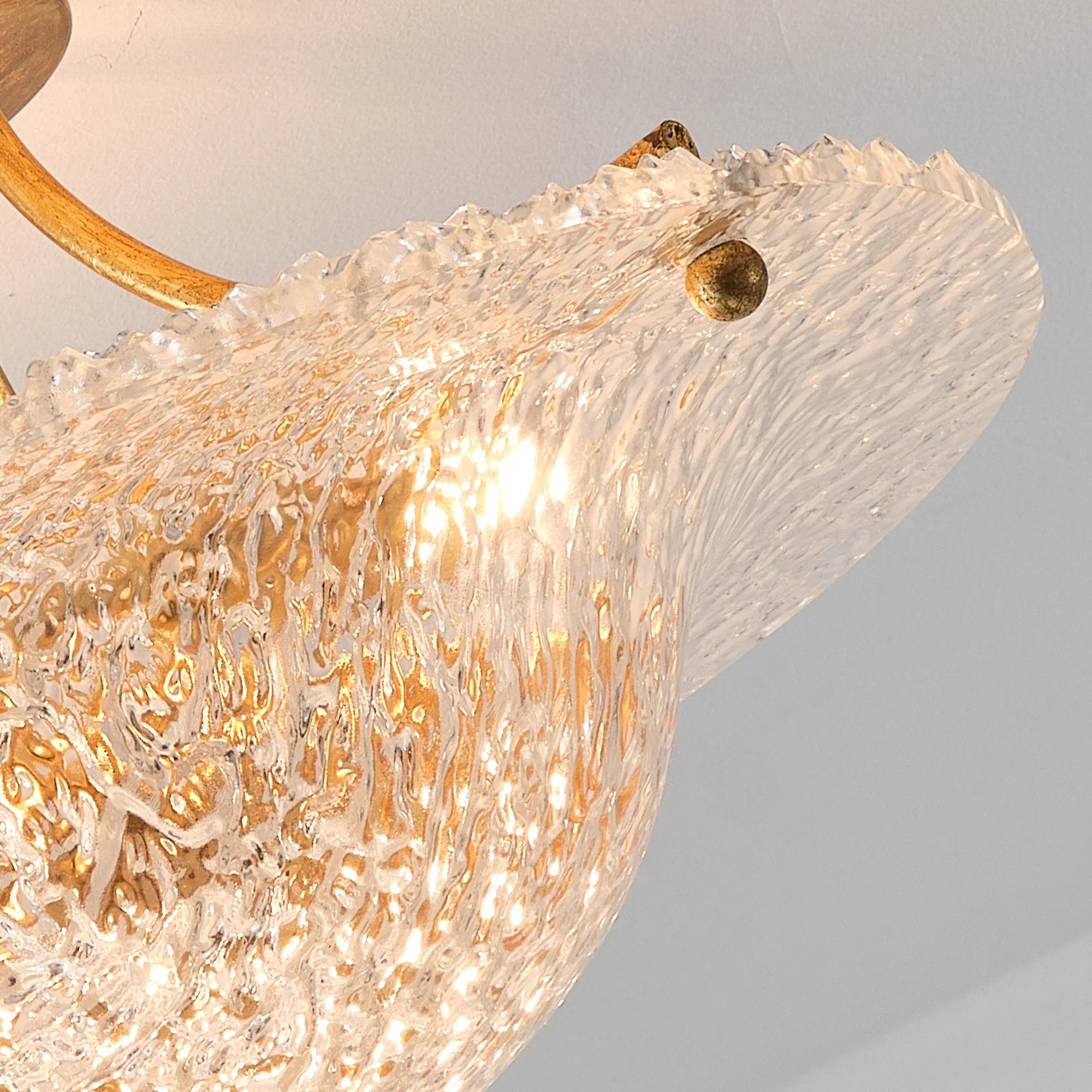 16 Inch Page 3-Light Vintage Golden Semi-Flush Mount Ceiling Light