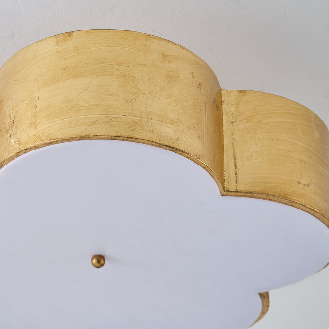 20 Inch Joyce 5-Light Vintage Golden Semi-Flush Mount Ceiling Light