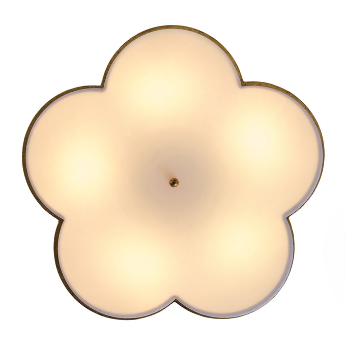 20 Inch Joyce 5-Light Vintage Golden Semi-Flush Mount Ceiling Light