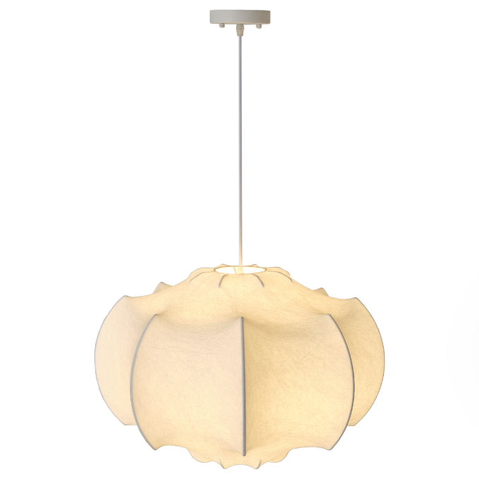 24 Inch Bevis 3-Light White Wabi-sabi Pendant Light