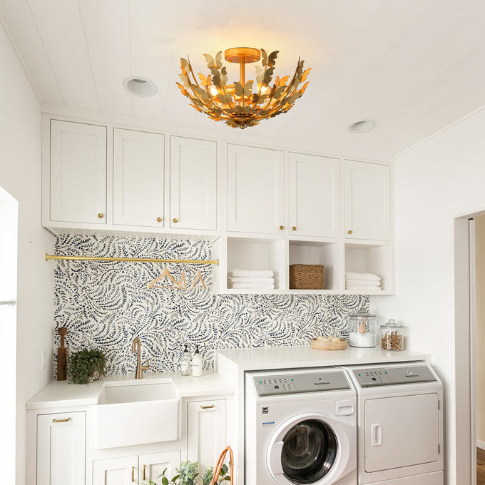 18 Inch Betsy 4-Light Semi-Flush Mount Ceiling Light