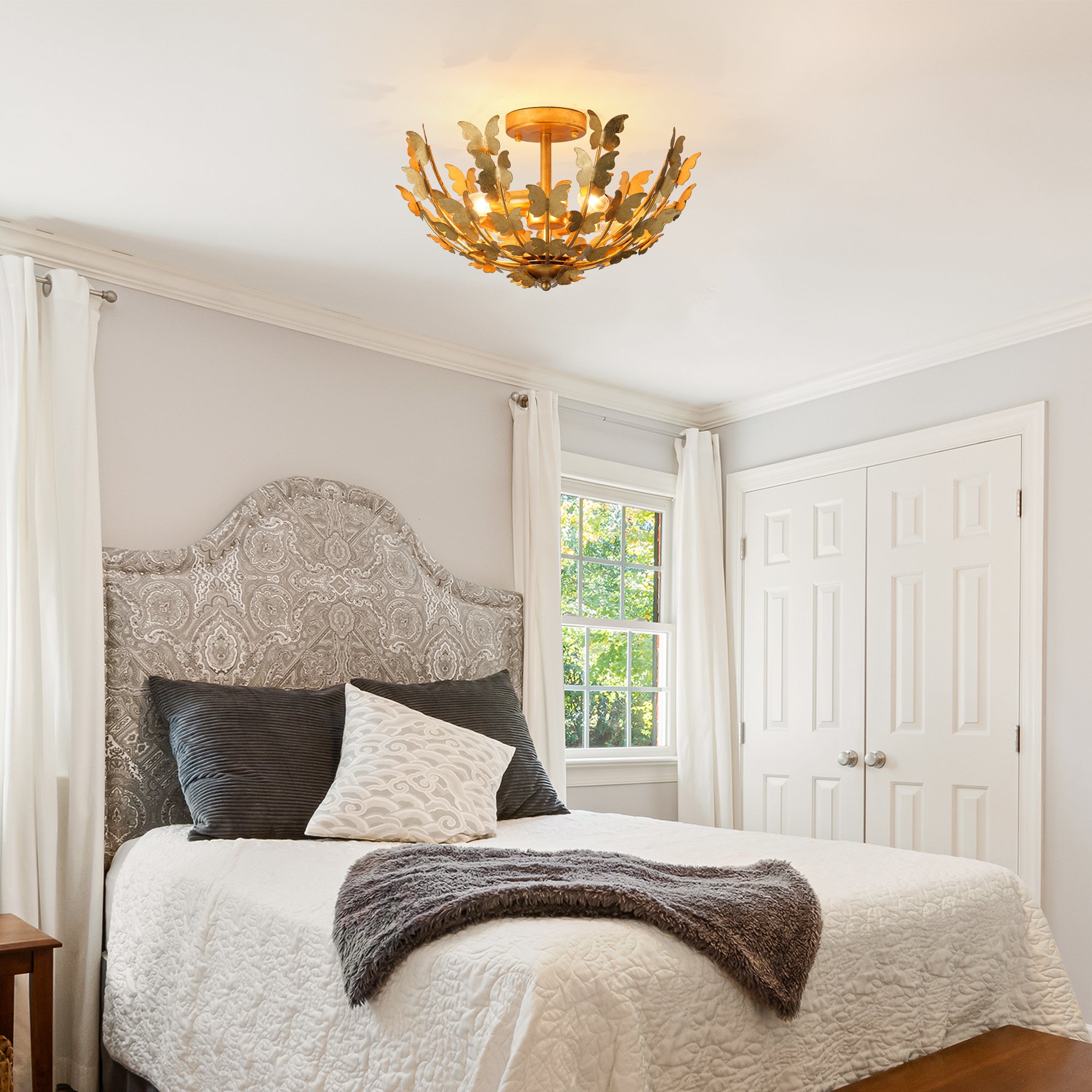 18 Inch Betsy 4-Light Semi-Flush Mount Ceiling Light
