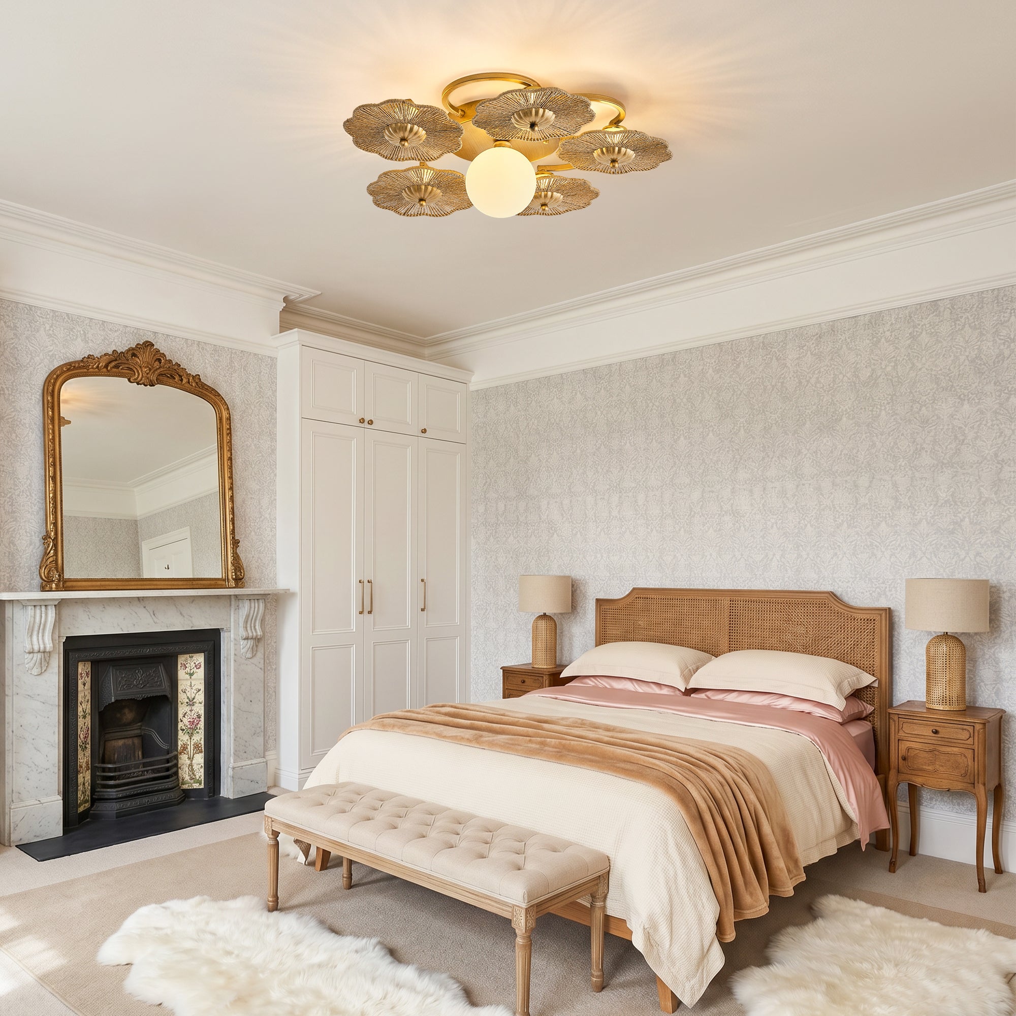 Avery 6-Light Bohemian Flush Mount Ceiling Light & Wall Sconce