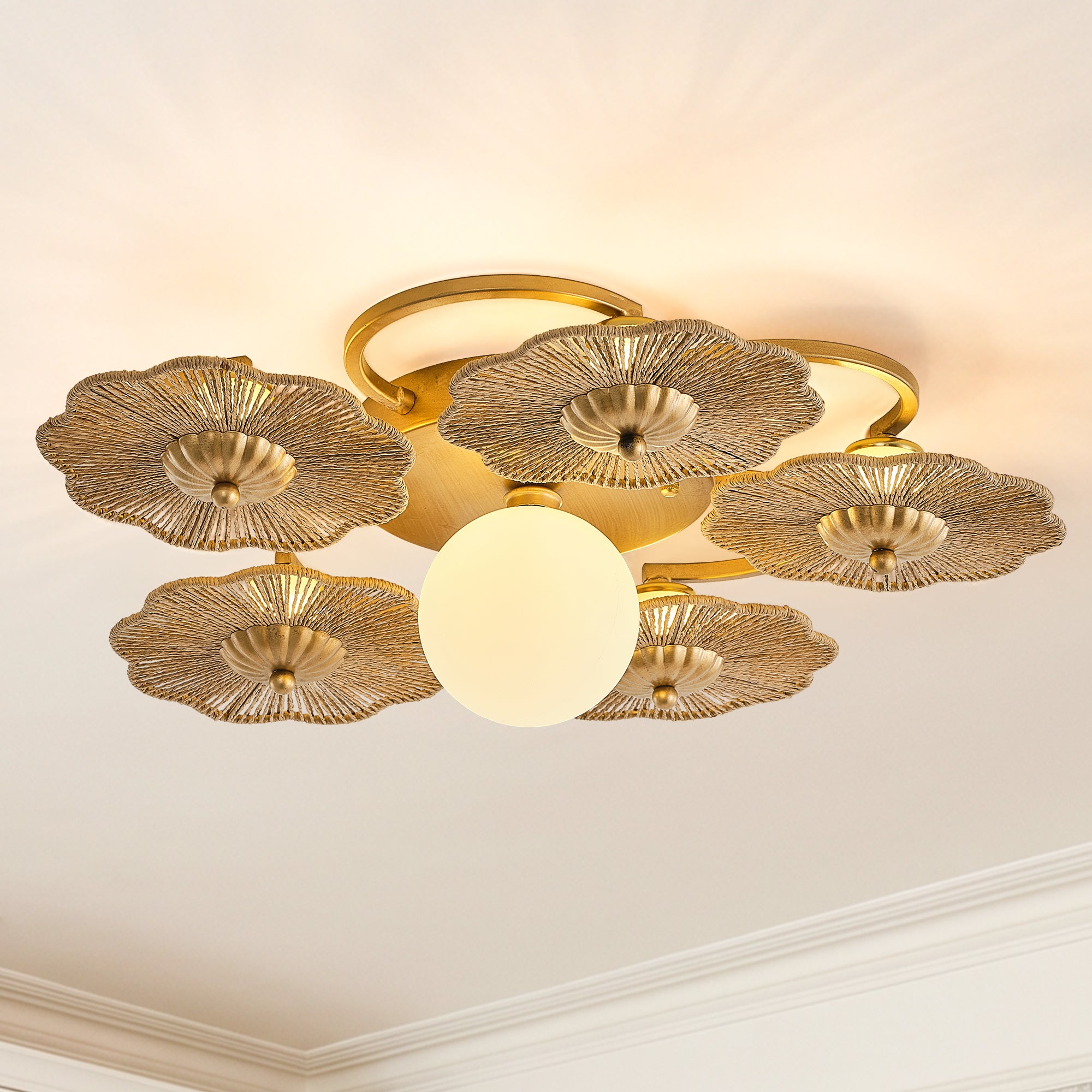 Avery 6-Light Bohemian Flush Mount Ceiling Light & Wall Sconce