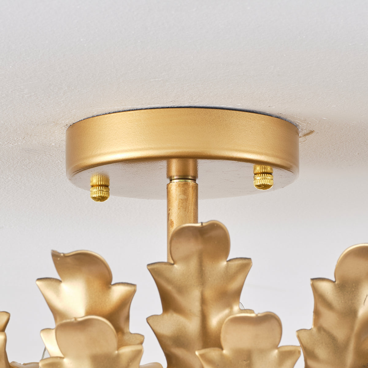 Spencer 3-Light Leaf-Inspired Semi-Flush Ceiling Light