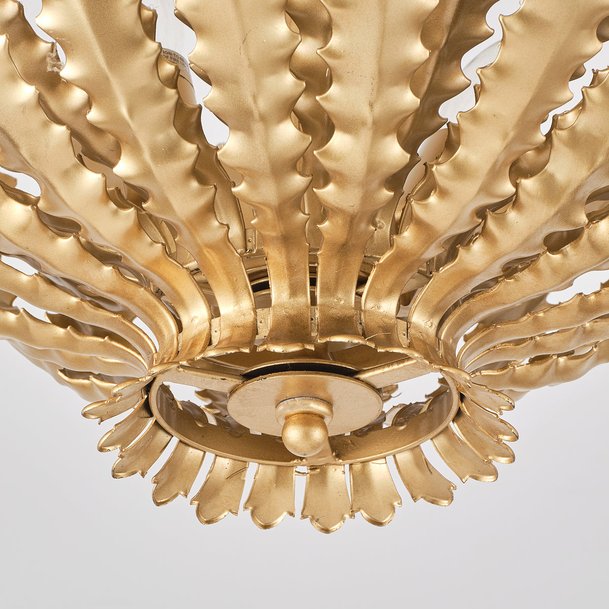 Spencer 3-Light Leaf-Inspired Semi-Flush Ceiling Light
