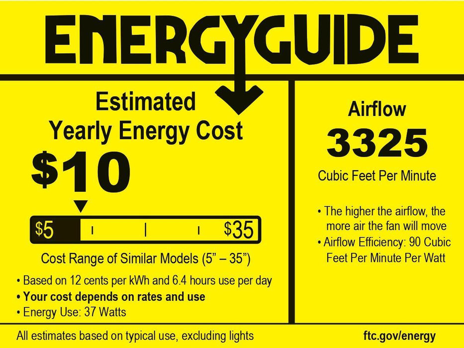 Ventilador de techo reversible Bucholz Industrial de 52" con iluminación y control remoto