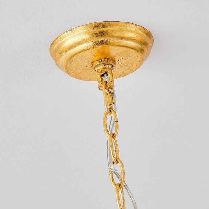 8-Light Golden Modern Candle Chandelier