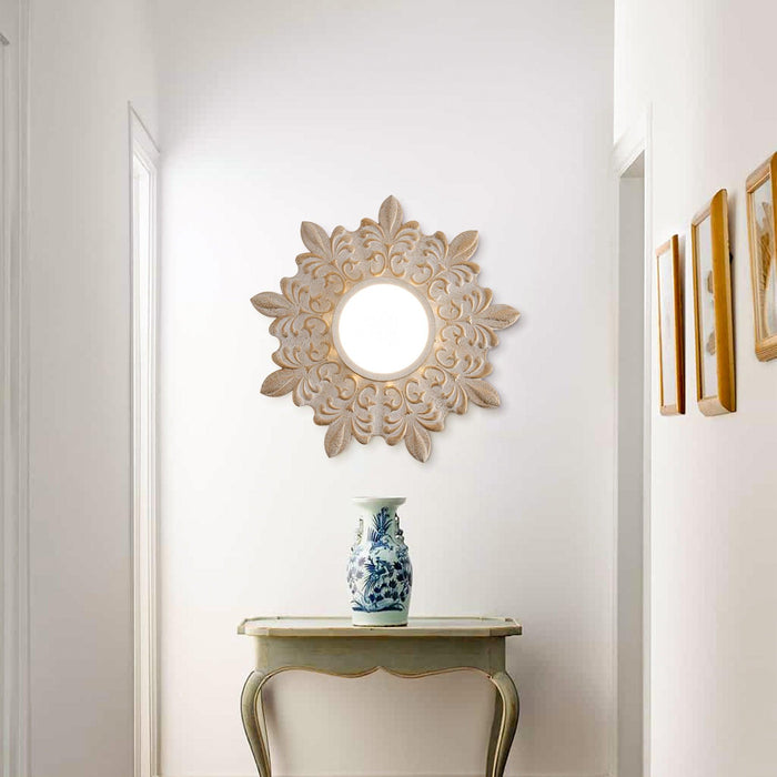 Iluminación LED empotrada Sunburst moderna blanca de 22 pulgadas