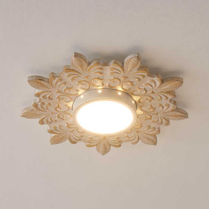 Iluminación LED empotrada Sunburst moderna blanca de 22 pulgadas