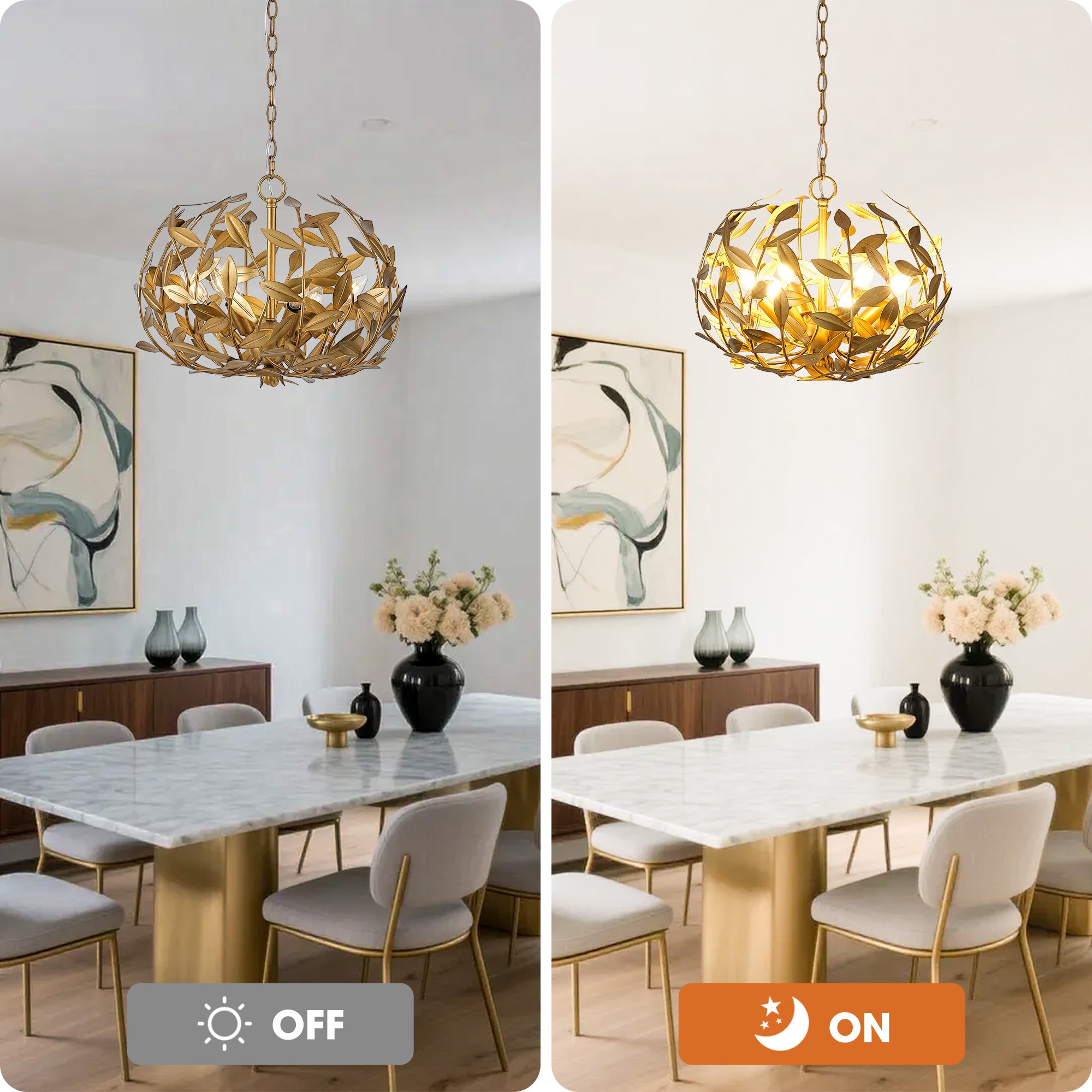 20 Inch Vic 6-Light Golden Chandelier