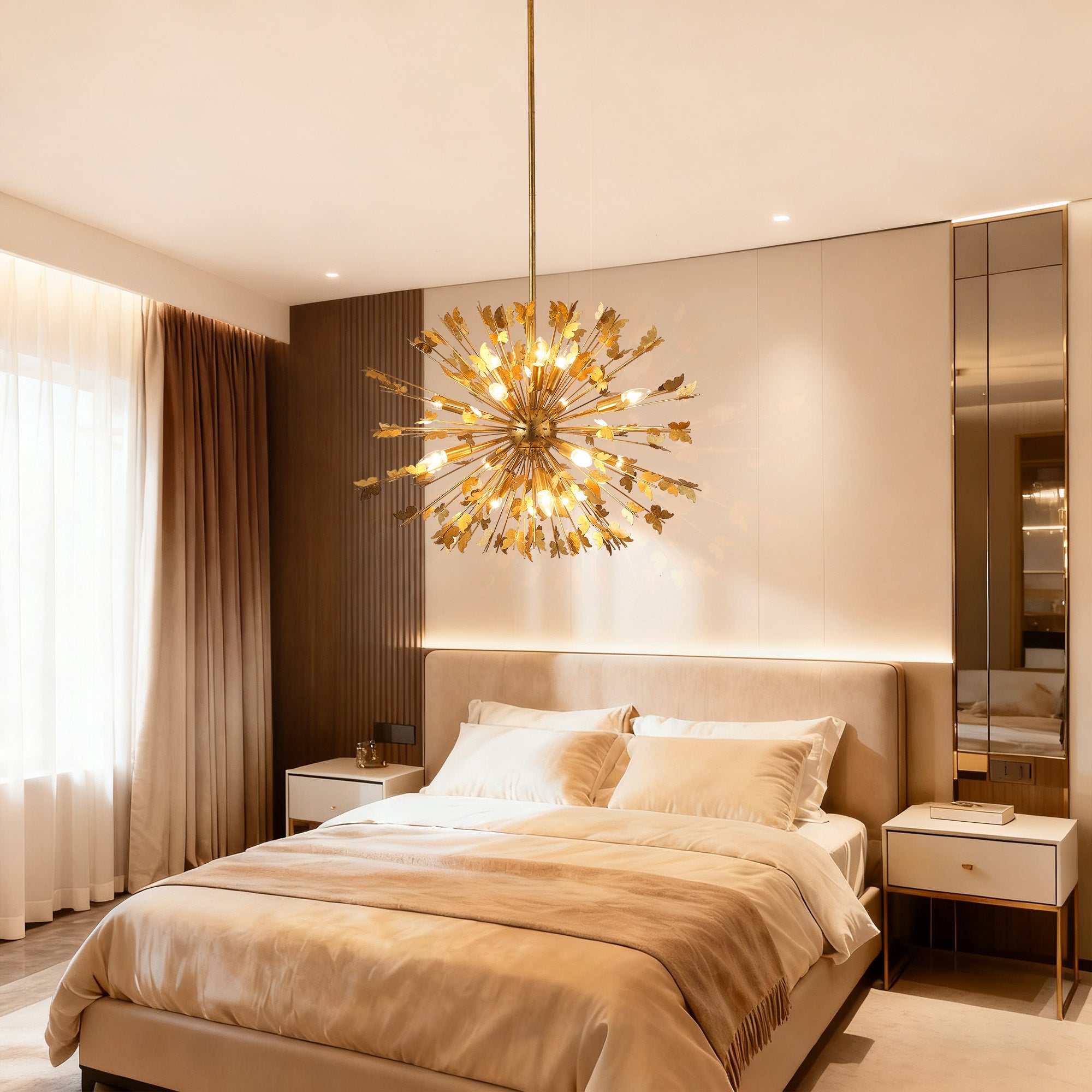 35 Inch Lydia 14-Light Golden Chandelier