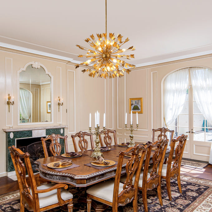 35 Inch Lydia 14-Light Golden Chandelier