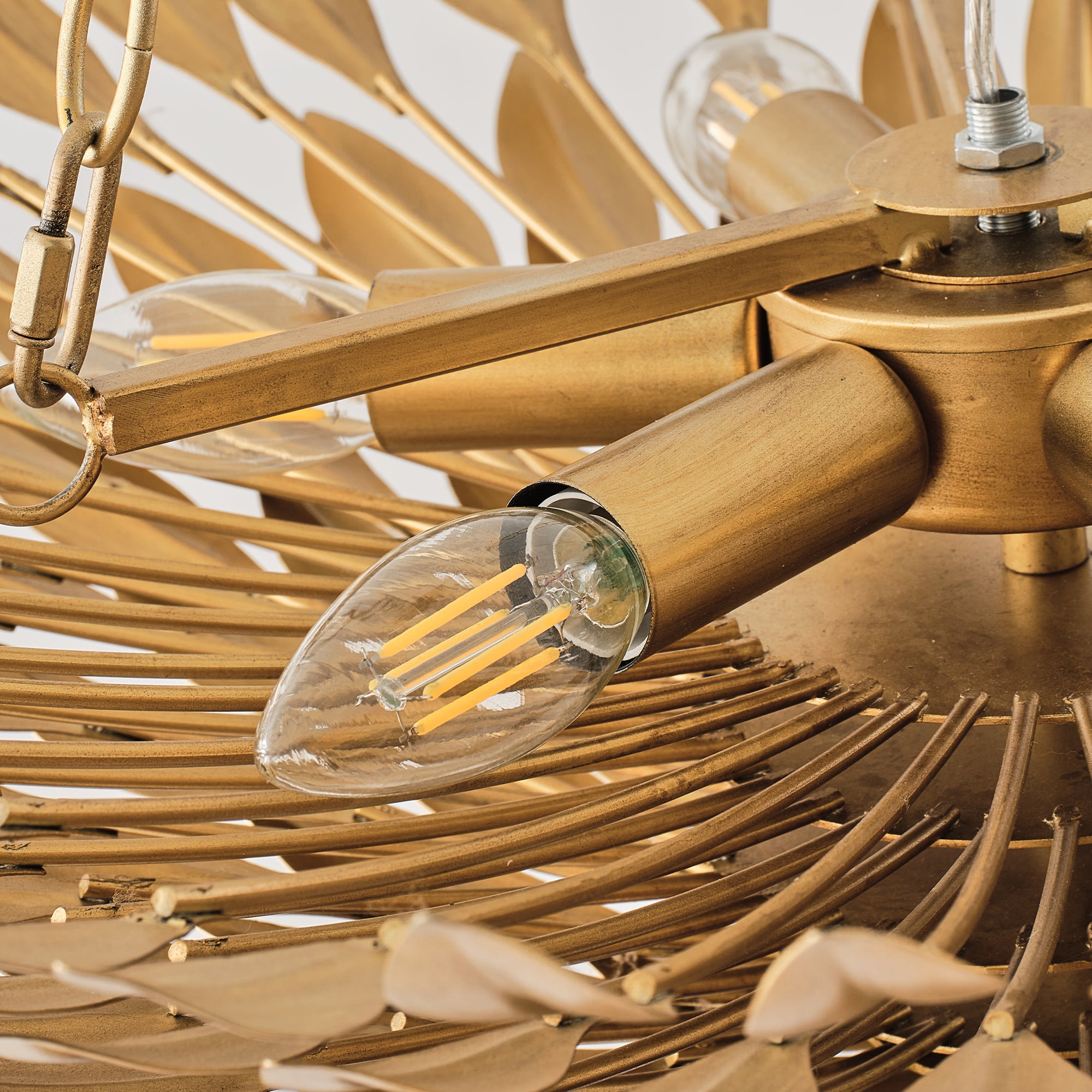 22 Inch Verna Farmhouse 6-Light Golden Chandelier