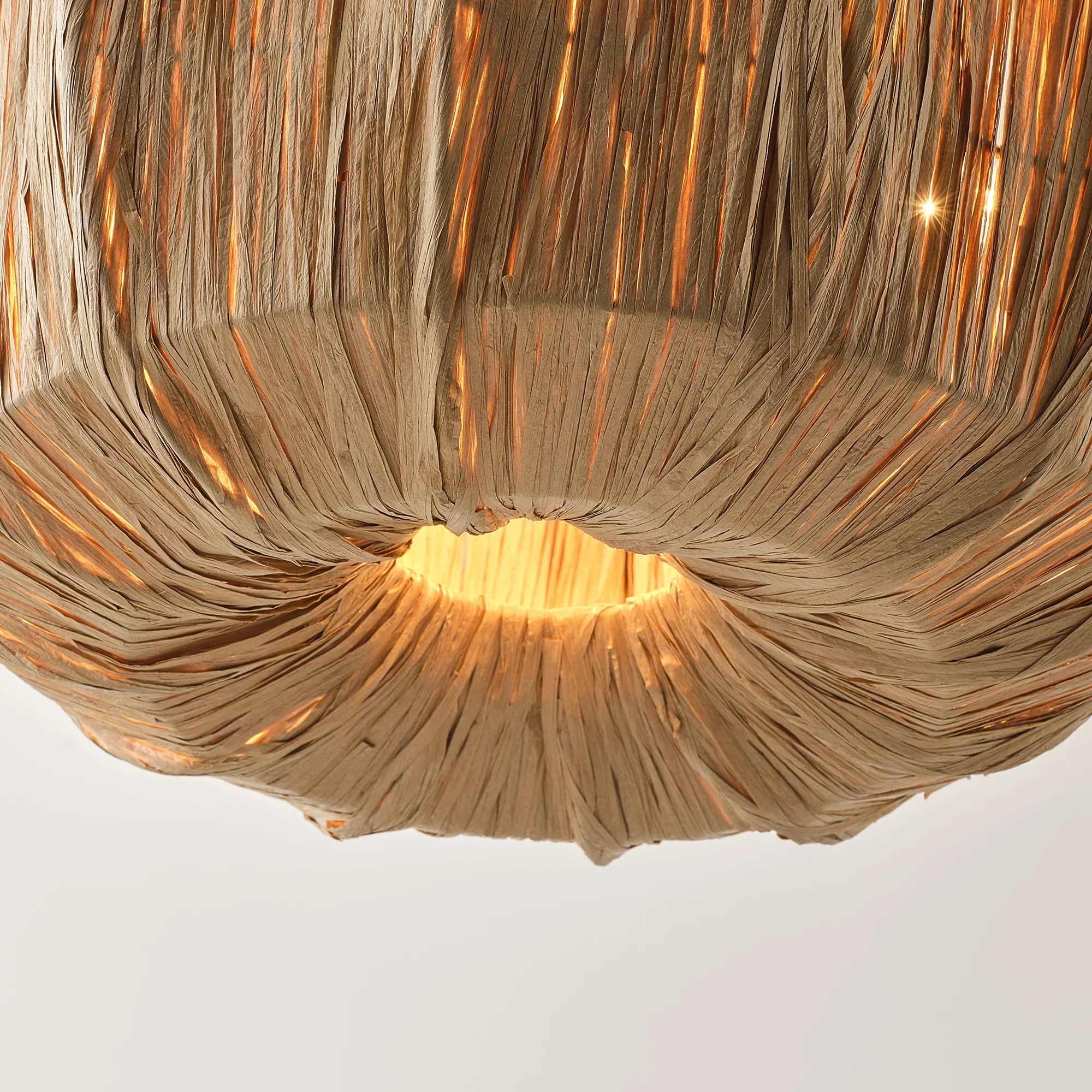 20" Primo Raffia Shade Island Pendant Light