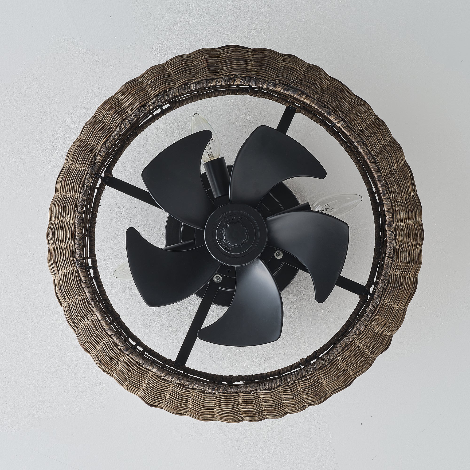 20" Rachel Bohemian Flush Mount Ceiling Fan with Light