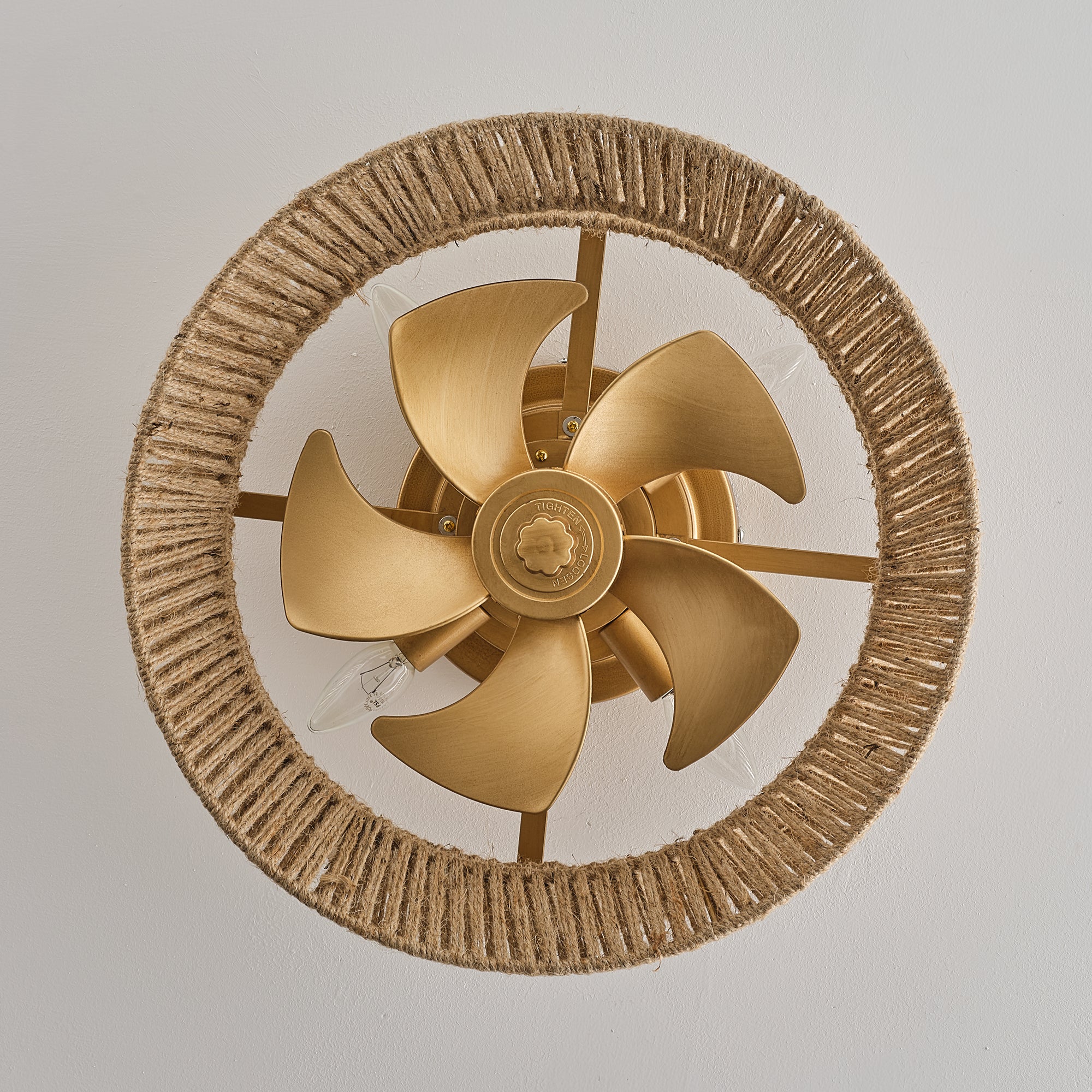 18" Reuben Bohemian Flush Mount Ceiling Fan with Light