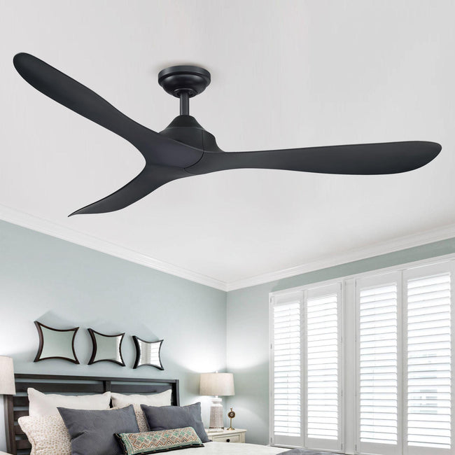 Ventilador de techo reversible moderno con motor de CC de 56 