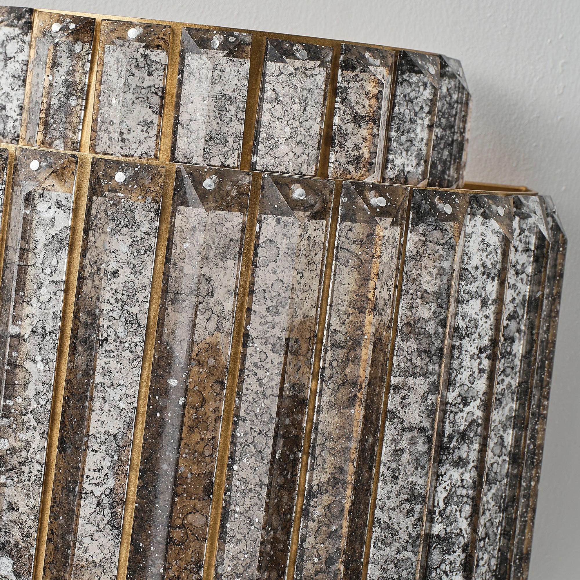 Rodney 1-Light Golden Crystal Wall Sconce Lighting