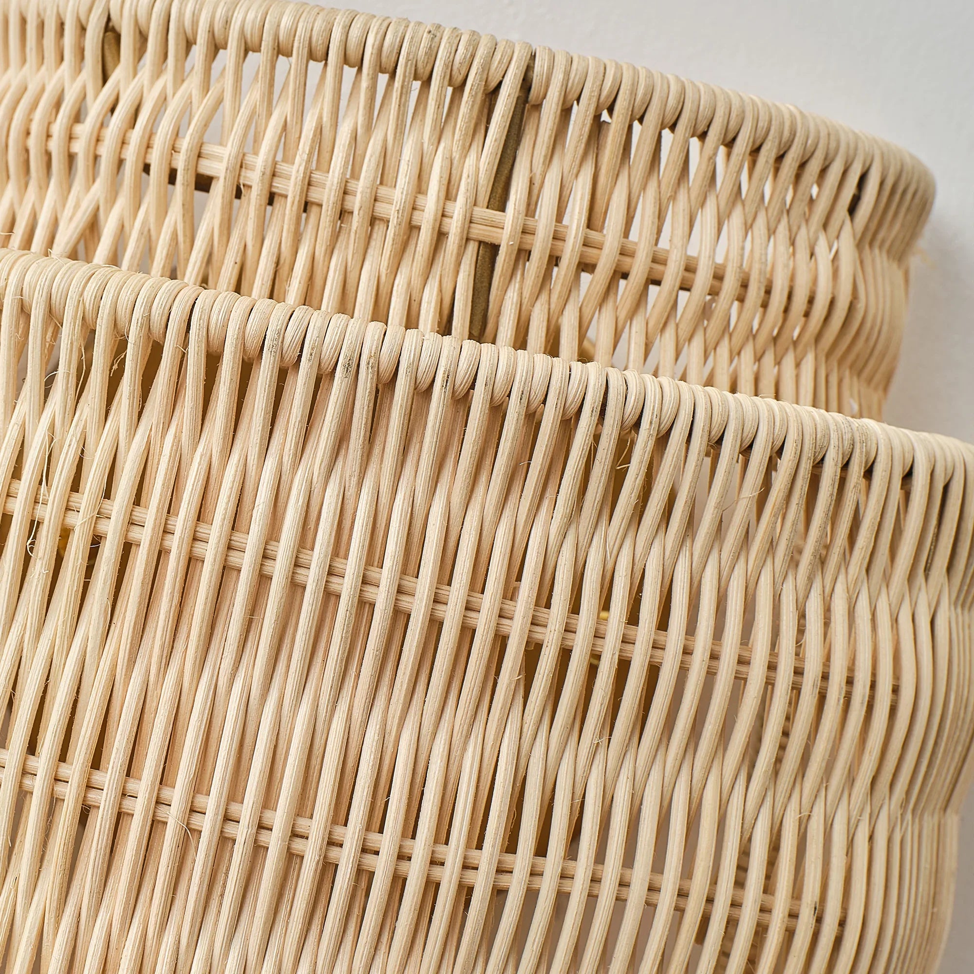 Roderick 1-Light Rattan Bohemian Wall Sconce Lighting