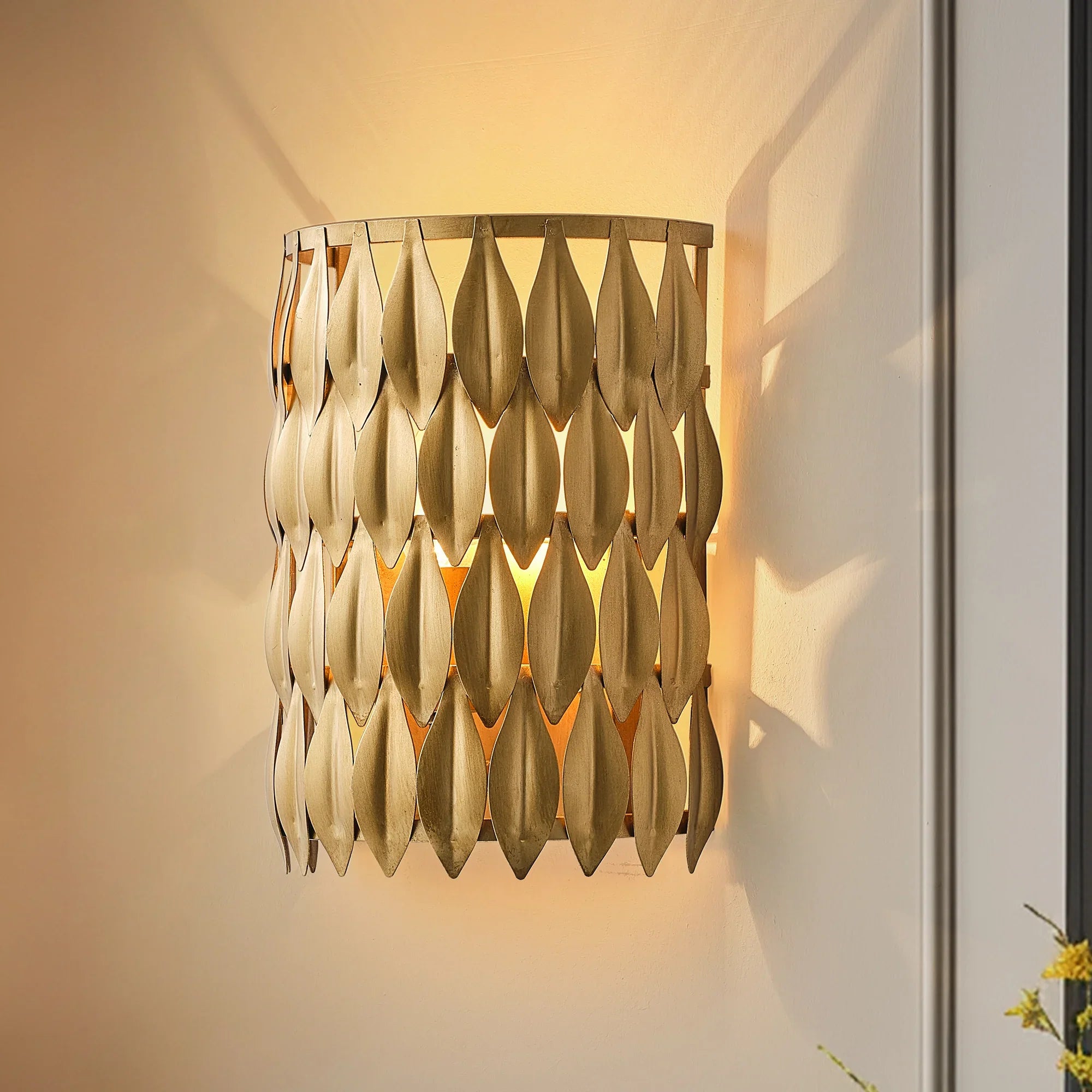 Elmer 1-Light Antique Golden Wall Sconce Lighting