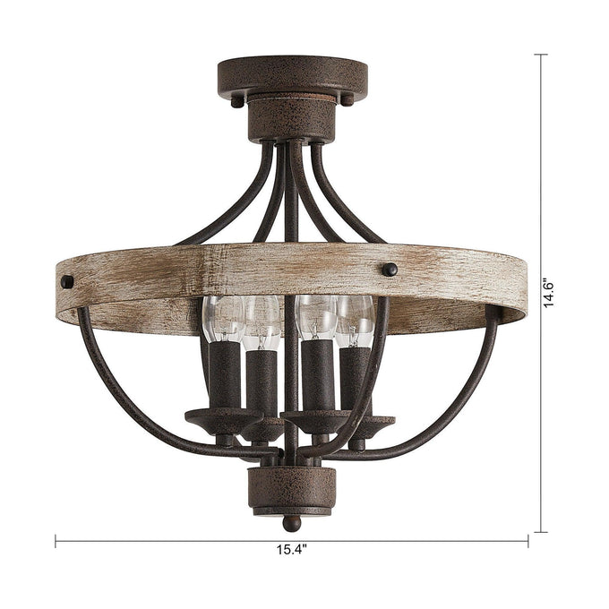 Luz de techo industrial de 4 luces