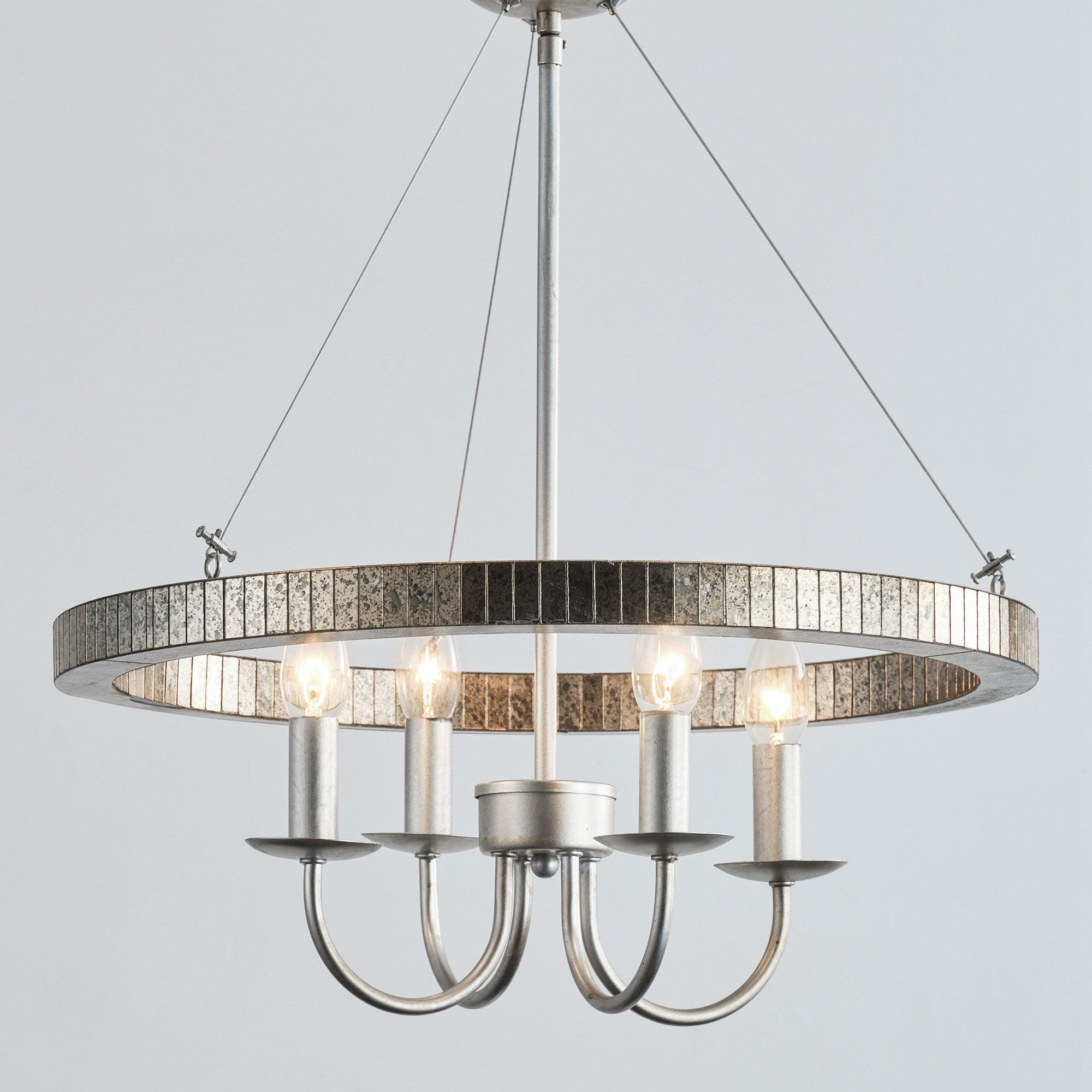 4-Light Iron Modern Island Pendant Lighting with Acrylic Lens