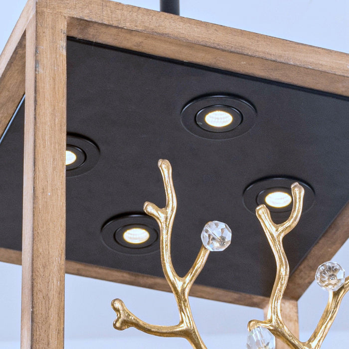 Lámpara colgante moderna de 4 luces con ramas