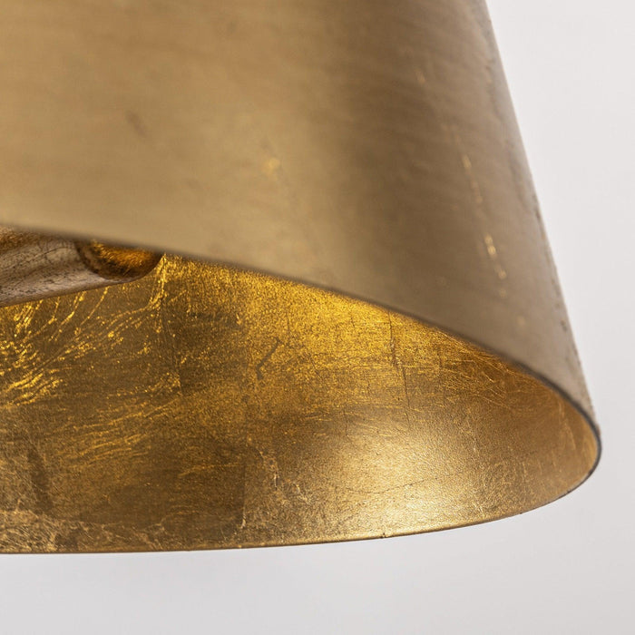 Lámpara semiempotrada dorada de 3 luces