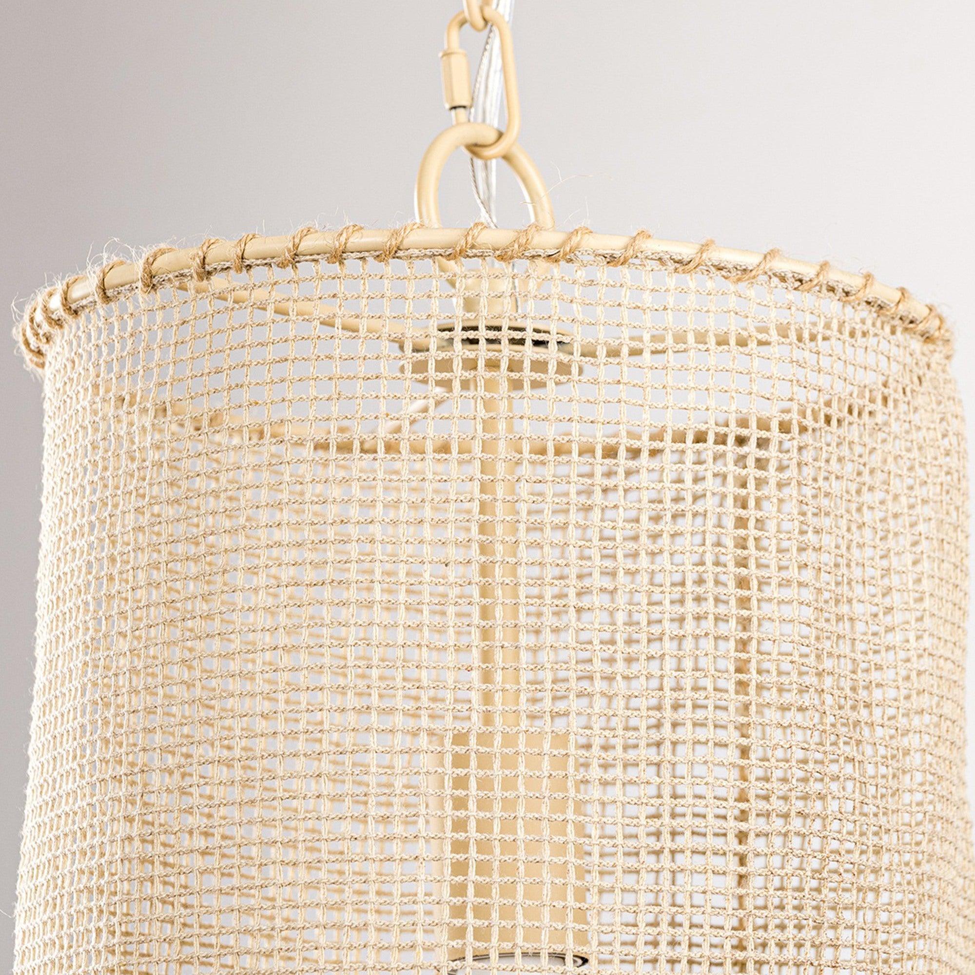 Lámpara colgante de 1 luz con cuentas de madera, estilo rústico beige, apta para zonas secas