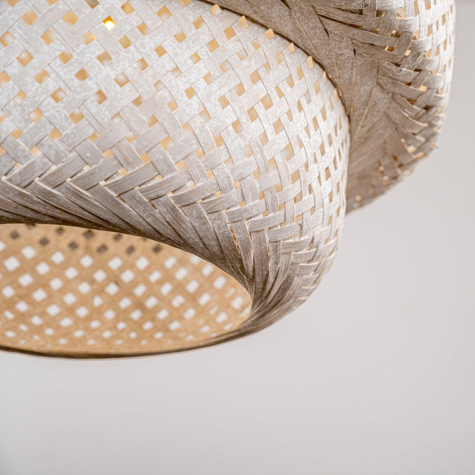 Lámpara colgante rústica de 3 luces blanca resistente a la intemperie