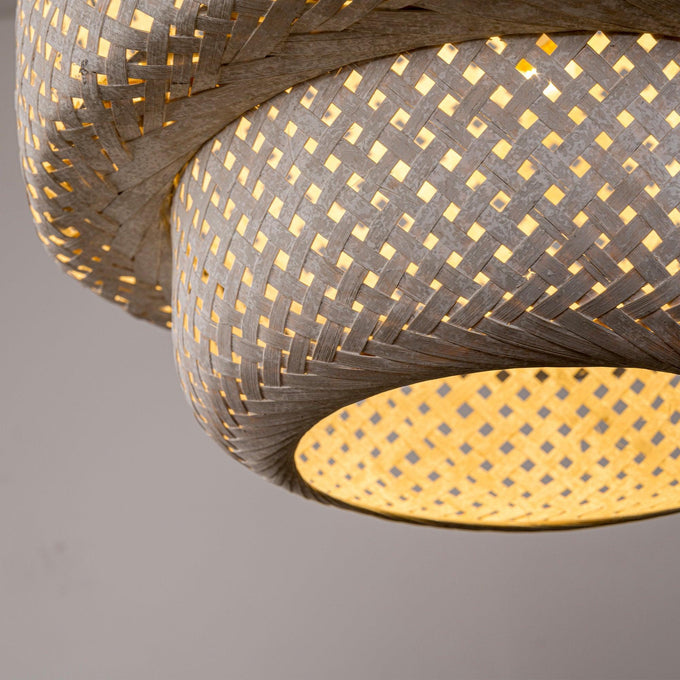 Lámpara colgante rústica de 3 luces blanca resistente a la intemperie
