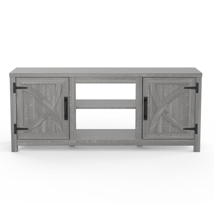 Farmhouse TV Stand for 58 Inch TV Storage Cabinet for Living Room