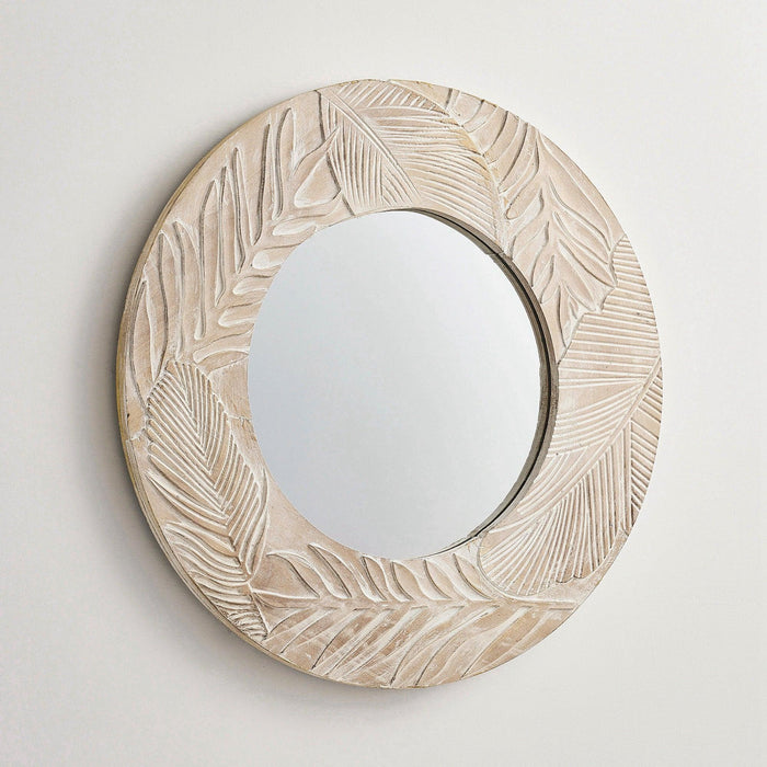Decoración redonda de madera de la pared del espejo de Traditioanl