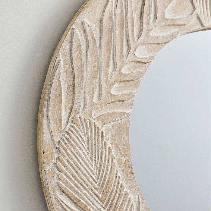 Decoración redonda de madera de la pared del espejo de Traditioanl