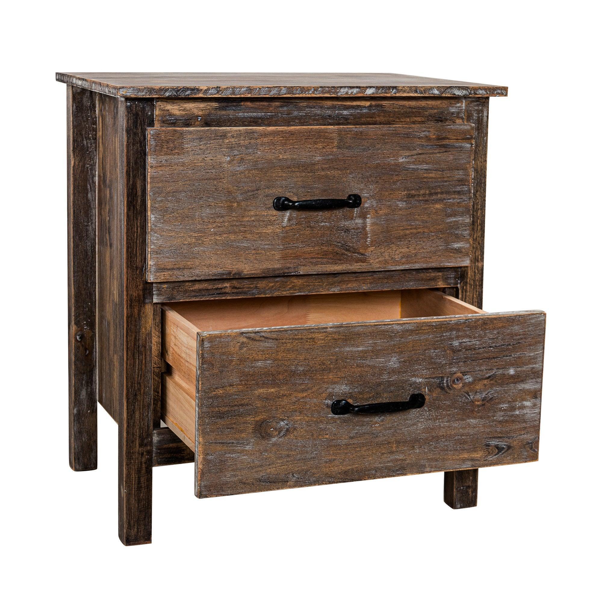 Farmhouse  Solid Wood Bedroom Nightstand Side Table