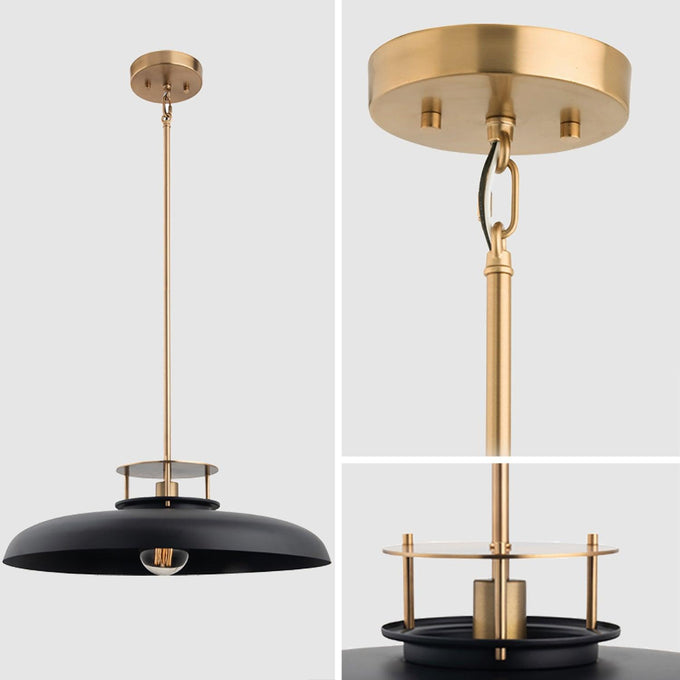 Beacon 1-Light Modern Gold & Black Pendant Light