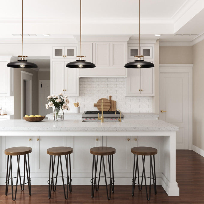 Beacon 1-Light Modern Gold & Black Pendant Light