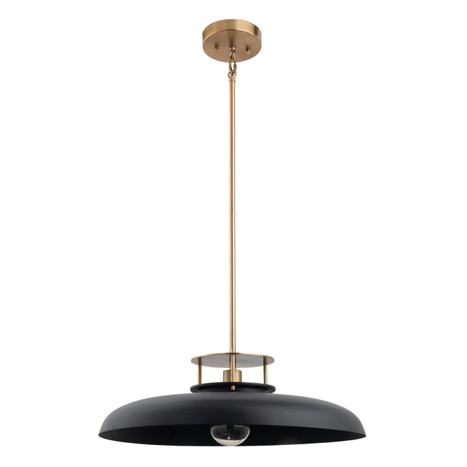 Beacon 1-Light Modern Gold & Black Pendant Light