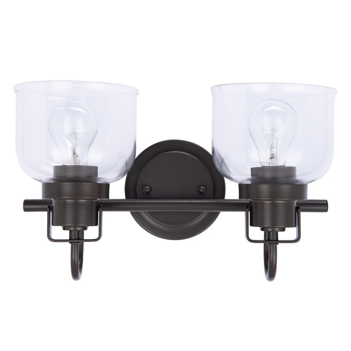 Lámpara de baño Brighton de 2 luces regulable en bronce oscuro