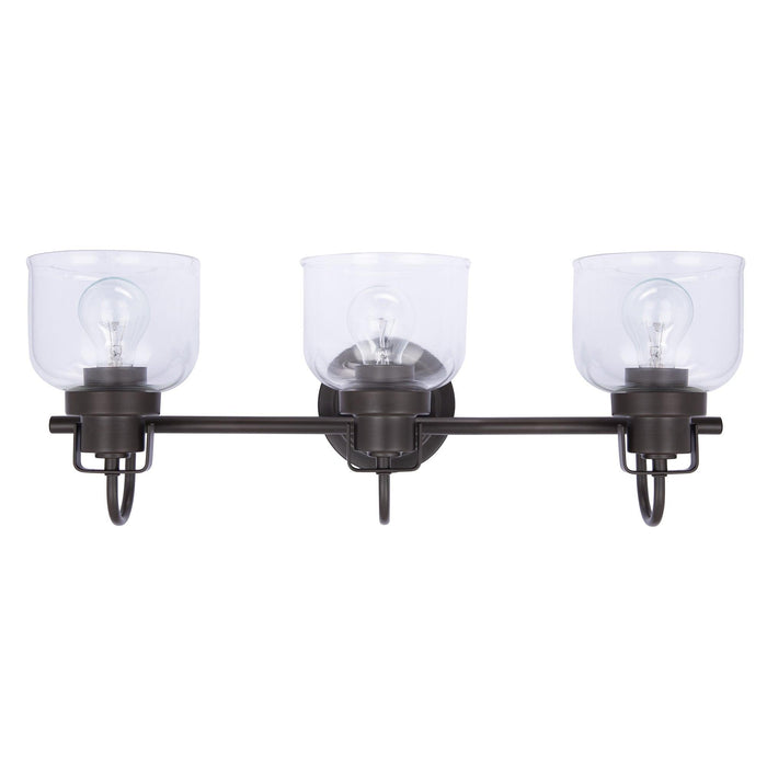 Lámpara de tocador de baño Brighton de 3 luces, regulable, en bronce oscuro