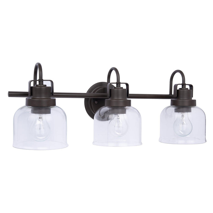 Lámpara de tocador de baño Brighton de 3 luces, regulable, en bronce oscuro