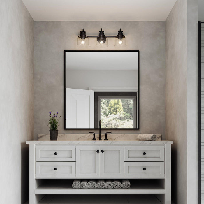 Lámpara de tocador de baño Brighton de 3 luces, regulable, en bronce oscuro