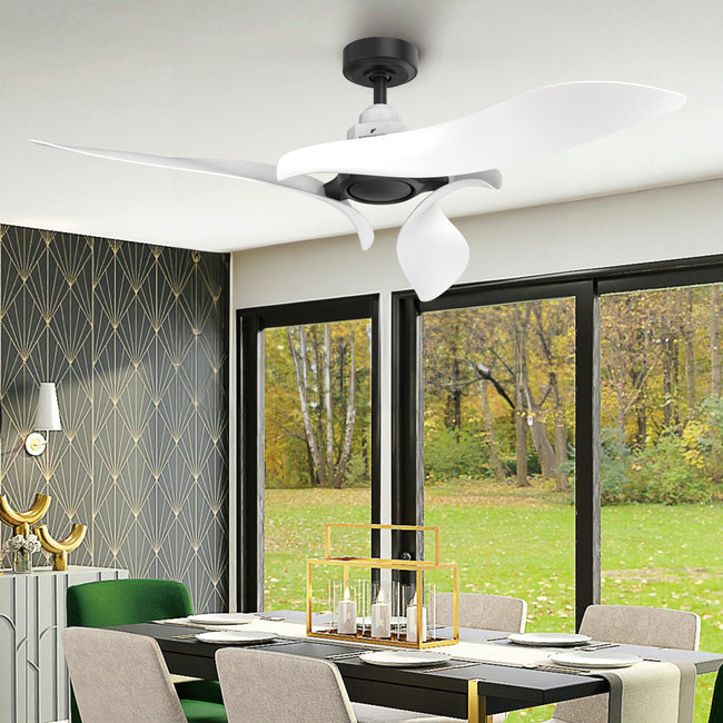 Ventilador de techo negro de 54
