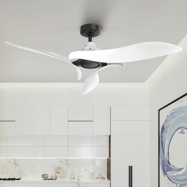 Ventilador de techo negro de 54